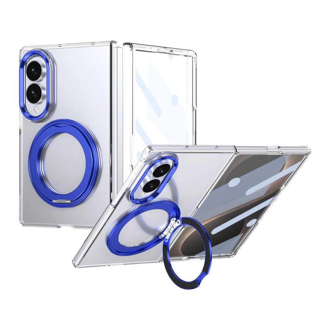 For Samsung Galaxy Z Fold 8 Case Protective HD Transport 360 Rotation Ring Holder Full Cover with film Mobile Phone Back Cover