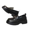 Loafers women's 2025 spring and autumn new first-layer cowhide platform single shoes retro breathable one-pedal small leather shoes large size
