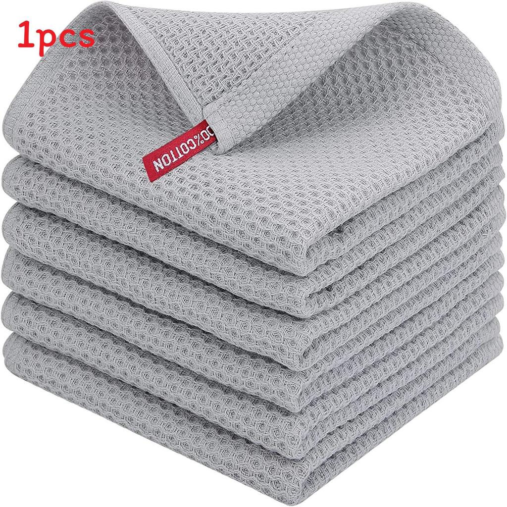 Pure Katoen Wafel Keukenhanddoek Met Absorberend Stof Voor Thuisgebruik