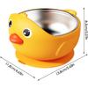 Babybecher mit Saugnapf zum selbstständigen Essen, Auslaufsicheres stoßfestes Design, Gelber Cartoon, Ideal für Kinderzimmer und Hochstuhl