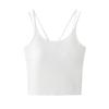 Criss-Cross Strap Back Tank Top with Chest Pads - Anti-Exposure, Strapless Base Layer
