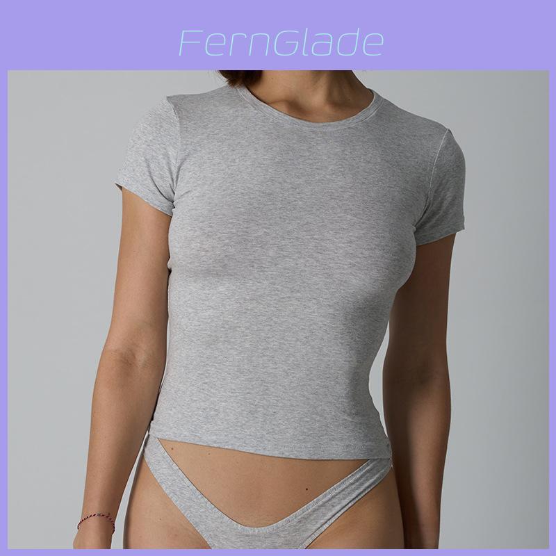Cotton Jersey Tshirt For Women With Soft Stretch Fabric For Yoga And Casual Wear