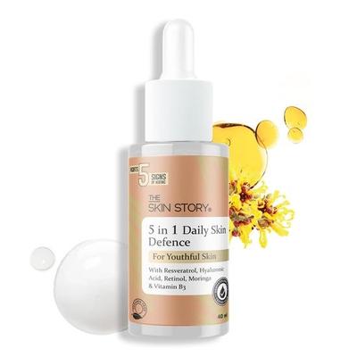 The Skin Story Anti Aging Serum 5 In 1 Defence with Retinol and Hyaluronic Acid | Reduce Wrinkles, Fine Lines Anti Ageing  , 40ml