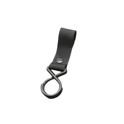Universal Stroller Handle Solid Shopping Bag Hook Carabiner Black