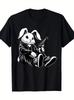 Thug Bunny Rabbit Gangster Rabbit With Gun Funny, Men's T-Shirt, 220g