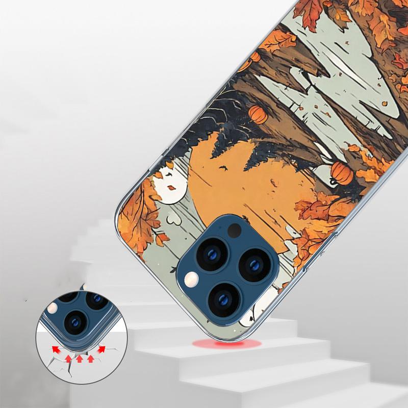 Pumpkin Happy Fall Autumn Phone Case For iPhone 17 Air 16 Pro Max 16E 15 + 14 Plus 11 12 13 Mini 7 8 SE Gift Print Cover Fundas