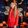 LED Light Up Dragonfly Wings for Fairy Costume, Halloween Masquerade Party Dress Up Props with Adjustable Strap, Battery Operated