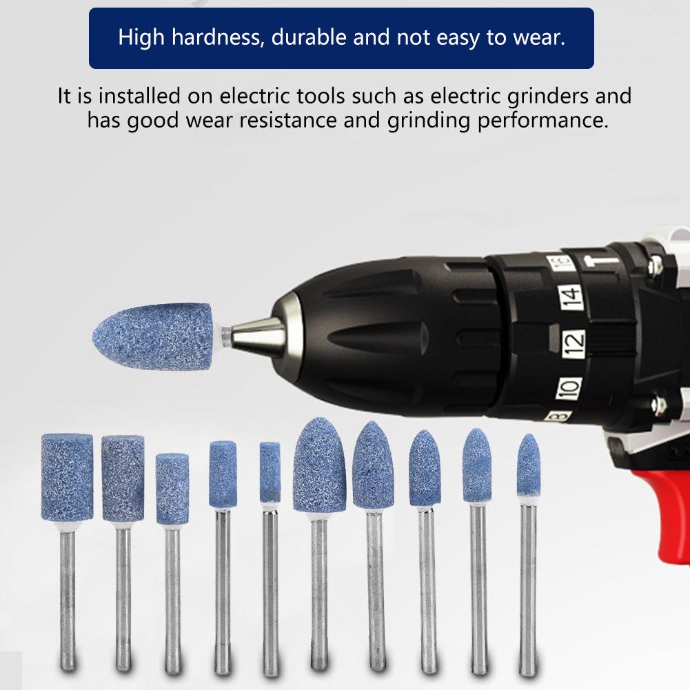 100Pcs Polishing Stone Head Grinding Wheel Burr Bit for Grinder Pink Shank Diameter 3mm