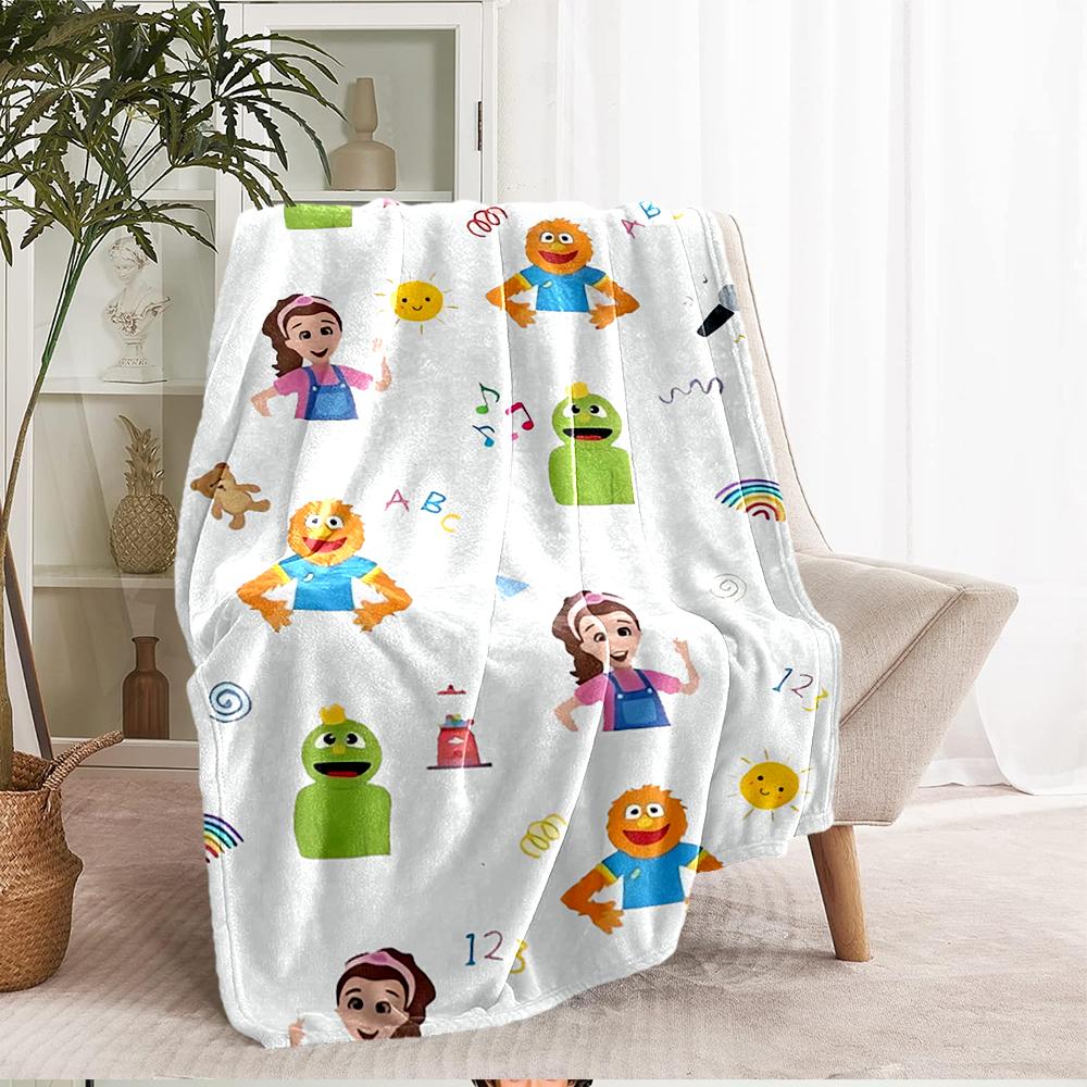 Ms. Rachel Theme Printed Blanket - Perfect for Couch, Bed, Travel & Outdoor Use | Machine Washable, Cozy & Durable.