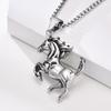 Vintage Horse Necklaces Long Chains Animals Pendant Necklace For Men Women Hip Hop Punk Horse Necklace