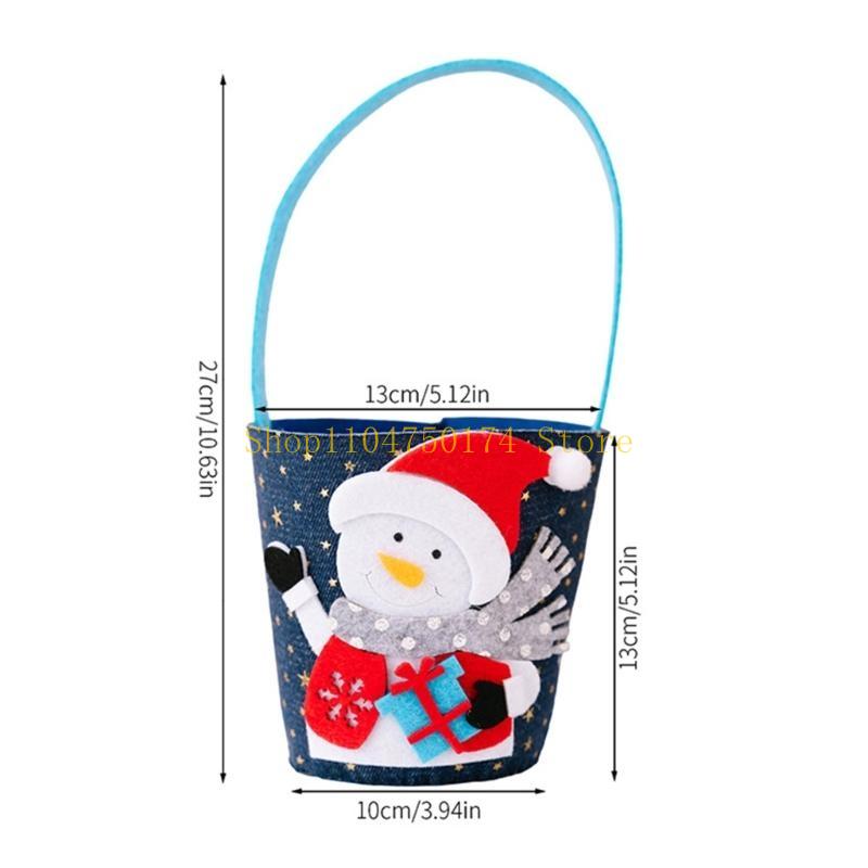 Large Capacity Christmas Denims Bag Fabric Holiday Party Decoration Carryall Top Sale