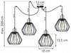 Hanging Lamp, Ceiling Chandelier, Wire Shade, Led