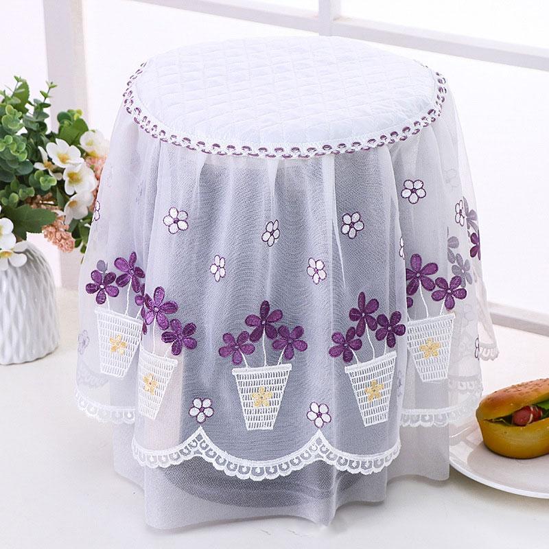 Pastoral Lace Embroidery Air Fryer Dust Cover Water Dispenser Electric Pressure Cooker Rice Cooker Dustproof Cover Kitchen Tools