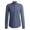 Hugo Mens Kenno Geometric Cotton Slim Shirt
