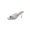 Sandali da Donna Estivi Nuovi 2025 Semplici Monocolore Moda Open Toe Sandali da Donna Esterni Casual in Pelle Abito da Spiaggia Tacchi Alti da Donna