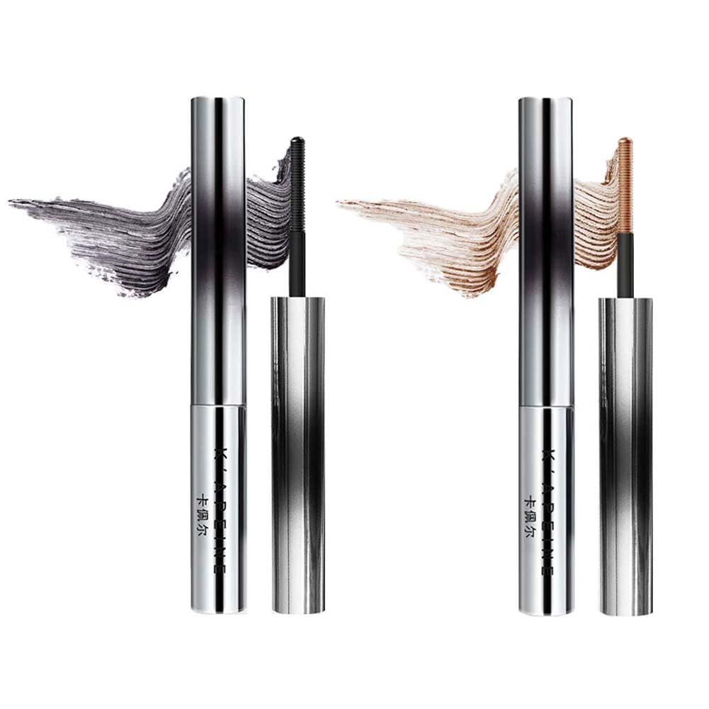 Korean 5D Curling Mascara Enhances the 3D Look of Your Metal Comb Waterproof and Popular and Innovative Black 2-Piece - Eyes, Long-Lasting, Included,