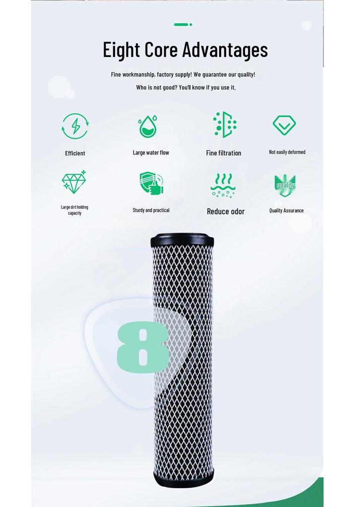 Carbon Fiber Water Purifier Filters: 10, 20, 30-inch High-Efficiency Precision Filtration Cartridges
