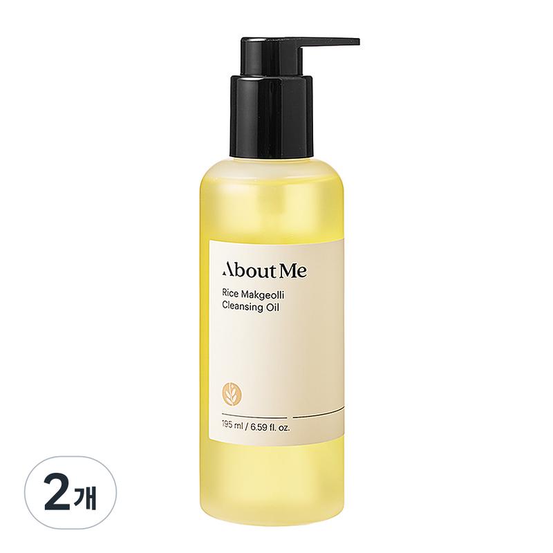 About Me Rice Makgeolli Cleansing Oil, 195ml, 2 pcs