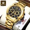 OLEVS New Quality Three-eye Watch Luminous Waterproof Multifunctional Automatic Mechanical Watch for Men