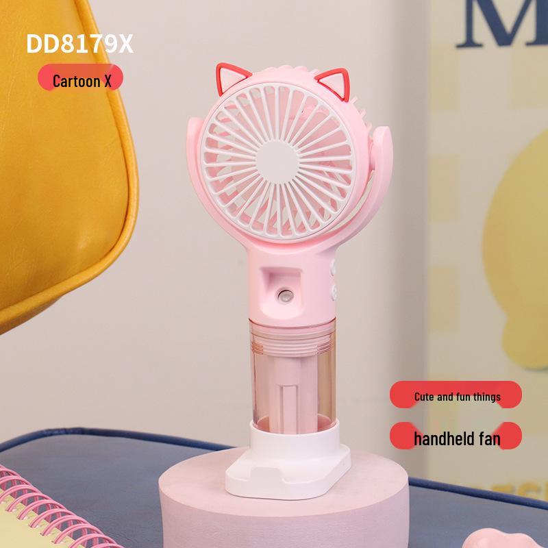 Cartoon Fruit Phone Holder & USB Mini Fan - Cute Portable Student Travel Gift