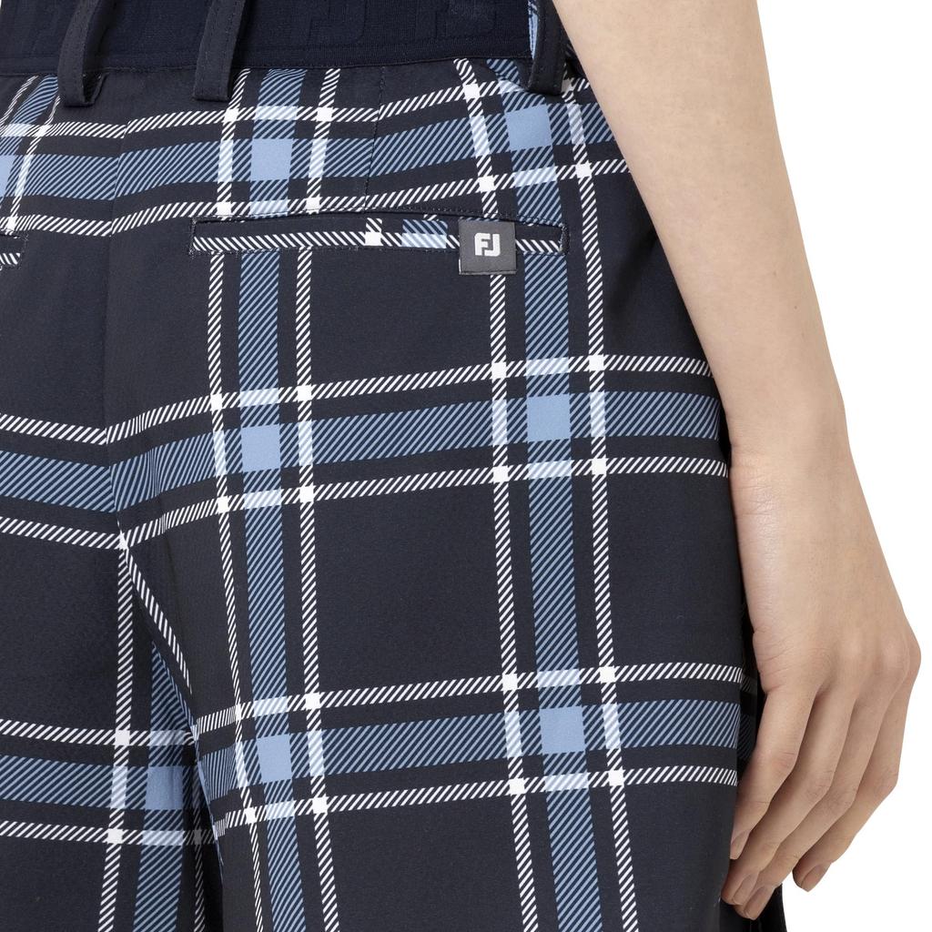 FootJoy TWINSOF Golf Karoprint Dunkle Culotte, 2-Wege-Culotte, Marineblau, Damen, Mittel, FJW-S25-P01, 34872-M