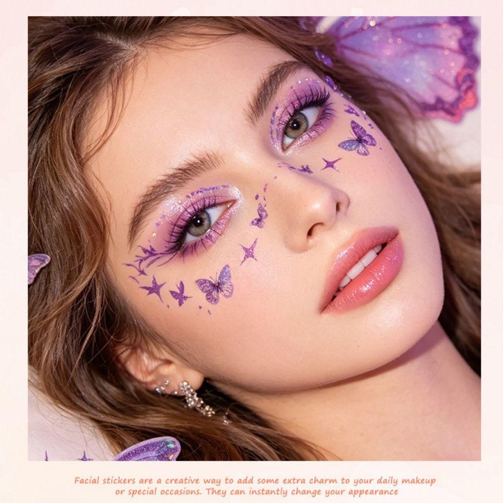 5PCS Waterproof Temporary Tattoo Glitter Star Glitter Tattoo Sticker  For Women Girl