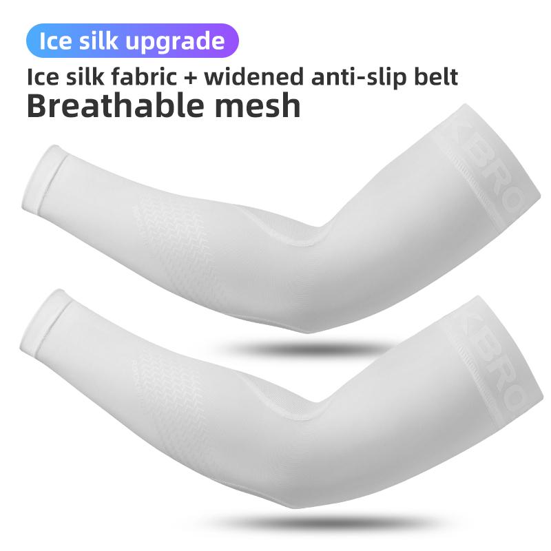 Rockbros Ice Fabric Running Camping Arm Warmers Basketball Sleeve Running Arm Sleeve Cycling Sleeves Summer Sports Safety Gear