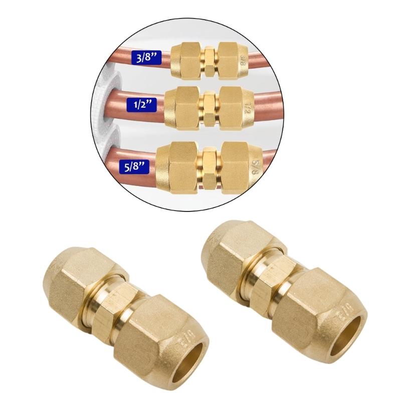 2 stuks AC Split Systeem Koperen Buis Adapters Dubbele Poort Ontwerpen Lekdichte Connector voor Snelle Vervanging & Onderhoud
