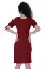 Moomaya Cold Shoulder T-shirt Dress Round Neck Casual Knee Length Summer Dresses For
