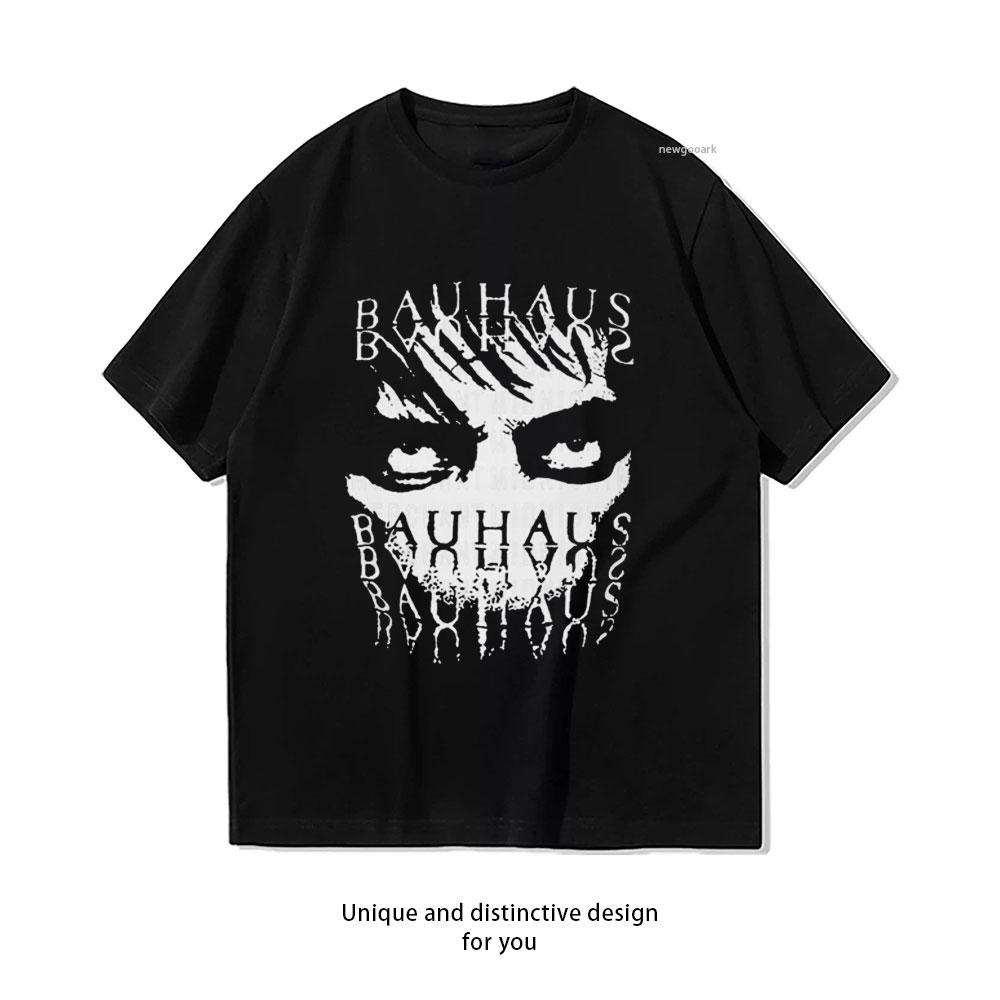 90s Vintage Goth Band Bauhaus Graphic T Shirts Man Fashion Casual High Quality Cotton T Shirts Streetwear Tops Tee Camisetas S