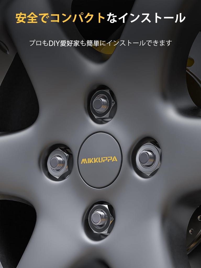 MIKKUPPA Wheel Nut Through Type M12 X P1.5, Suitable for Honda Cars, Silver, 19HEX