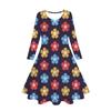 Girls' 3D Boho Floral Dress Long Sleeve Summer Spring Vacation Daily Holiday Princess Beautiful Sweet Kids 4-12 Years Casual Dress A Line Dress