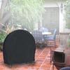 Log Hoop Cover 210D Oxford Waterproof Drawstring Heavy Duty Round Log Rack Cover Black 40 X 24 X