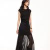 Only Women's Elegant Mesh Two-Piece A-Line Long Dress