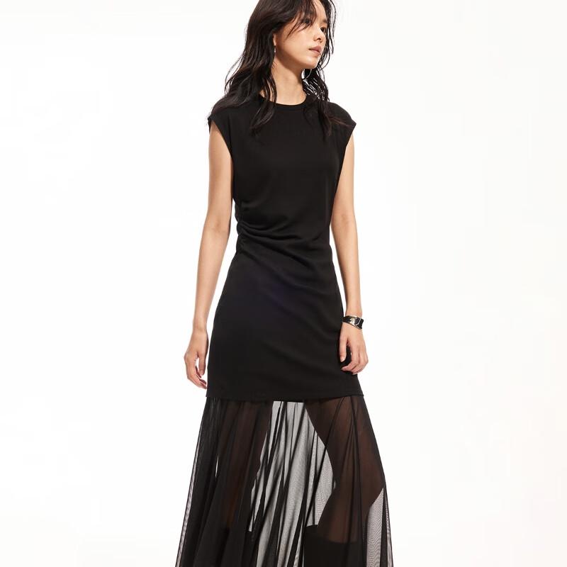 Only Women's Elegant Mesh Two-Piece A-Line Long Dress