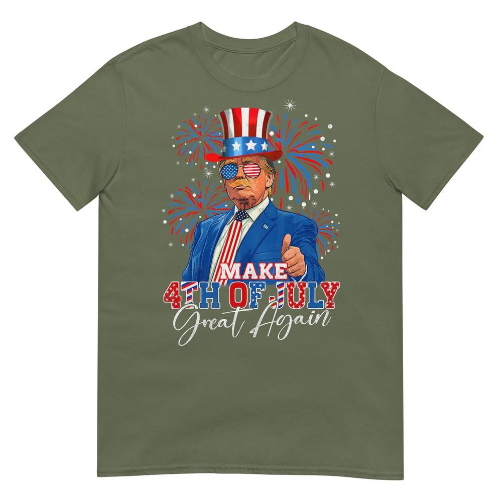 Make 4th Of July Great Again Patriotic Firework Donald Trump TShirt