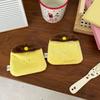 Caramel Pudding Shaped Coin Purse, Cute Mini Plush Storage Bag, Portable Headphones, ID Storage, Creative Small Items