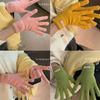 Atmosphere Solid Color Knitted Warm Gloves for Women In Autumn and Winter Korean Touch Screen New Student Versatile Anti Freeze Gloves