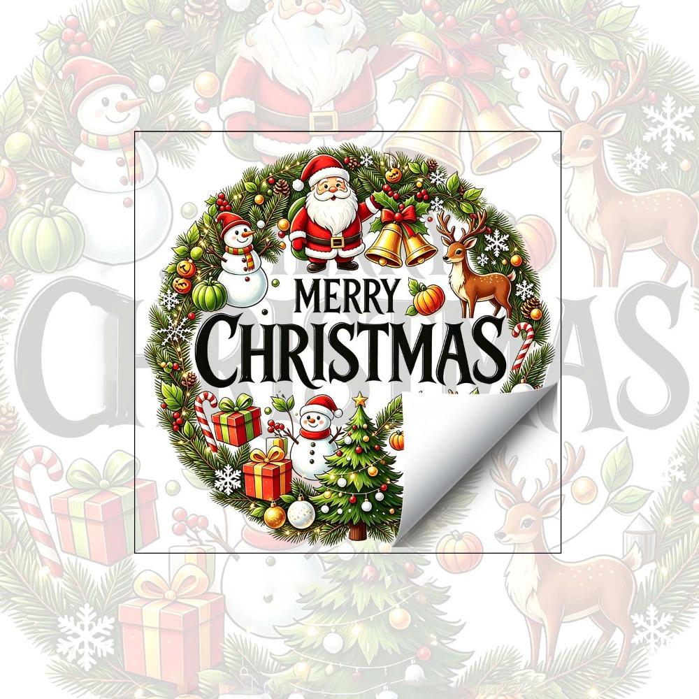 Colorful Christmas Window Sticker Removable Festive Room Decoration Static Glass Cling Homeowner