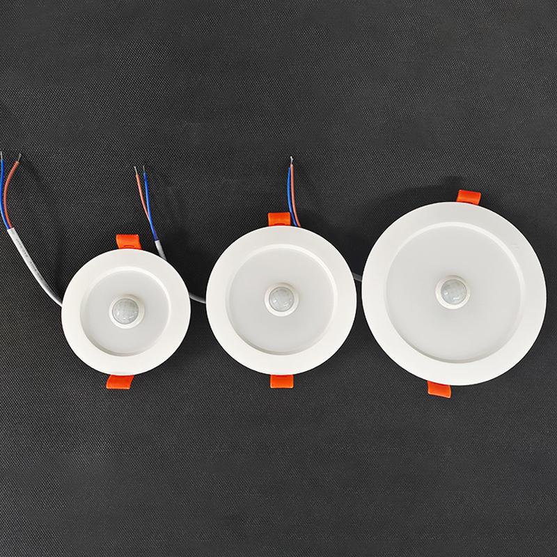 Human Body Motion Sensor Spot Led Downlight Lamparas 220V Ceiling Light 5W 7W 9W Cold White Panel Light For Hallway Stair Depot