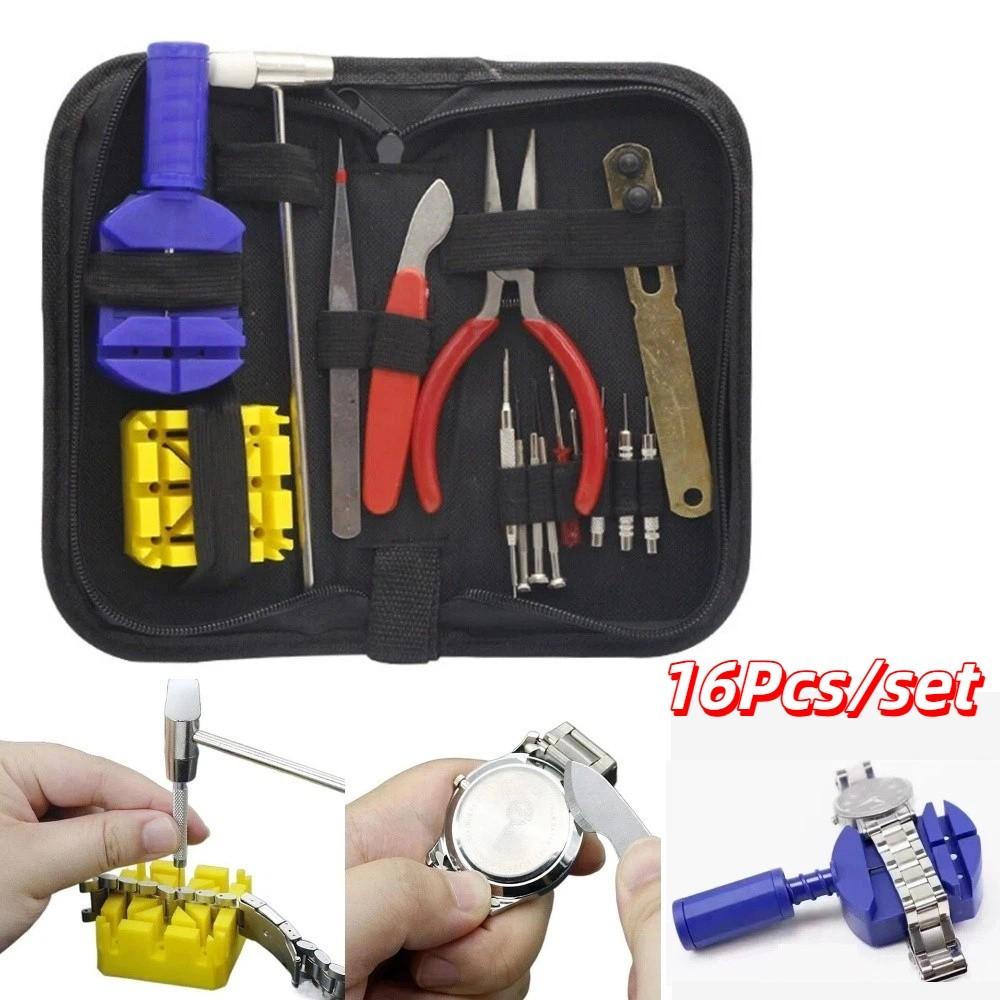 16Pcs/set Portable Watchmaker Tools Set Non-slip Watchband Removal Tool  Household