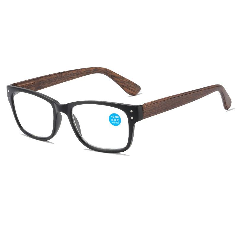 

+1.0 to+4.0 New Vintage Women Reading Glasses Full Frame Imitation Wood Grain Fashionable Trendy Design Prescription Eyeglasses 3