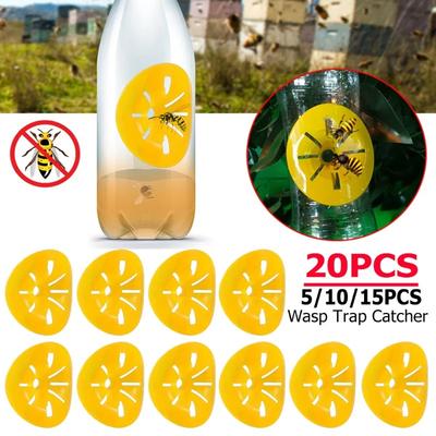 20-5 Adet Tekrar Kullanılabilir Yaban Arısı Tuzağı Böcek Huni Öldürücü Çiçek Arısı Eşekarısı Yakalayıcı Plastik Şişe Yaban Arısı Tuzakları Bahçe Zararlı Kontrol Aracı