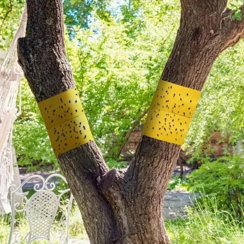 Doppelseitiges klebriges Insektenabwehrband Gelb Wasserdichte Baumumwicklung für Gartenpflanzen Effektive Schädlingsbekämpfung Gegen kriechende Insekten Ameisen Motten