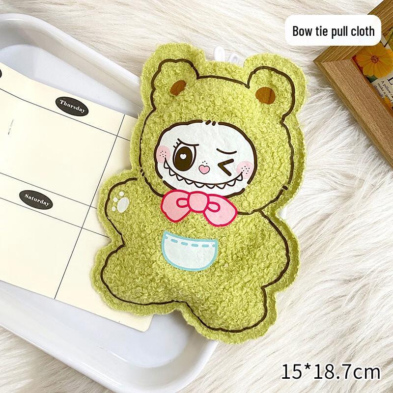 3-Pack Cute Cartoon Teddy Fleece Hot Water Bottles