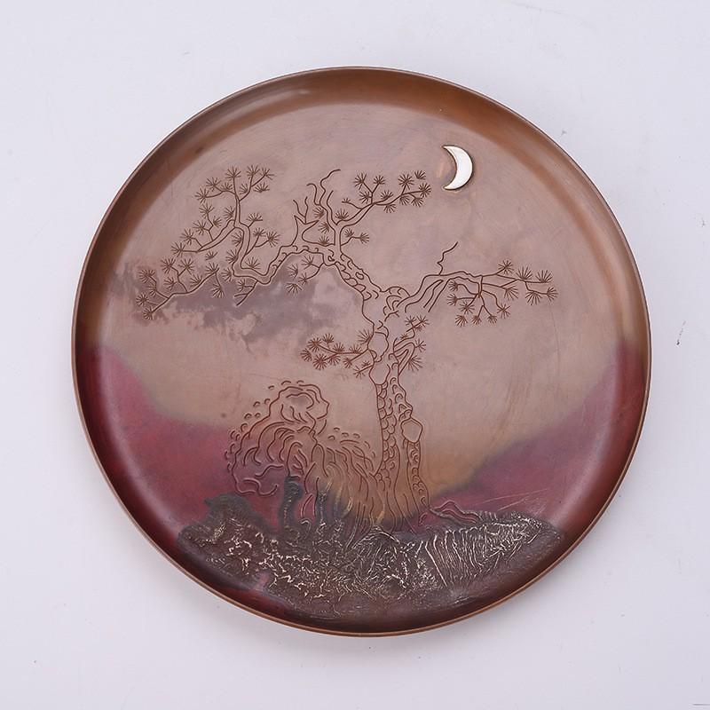 Copper Tea Washer With Plating Zen Style Gongfu Set Dry Brewing Tray