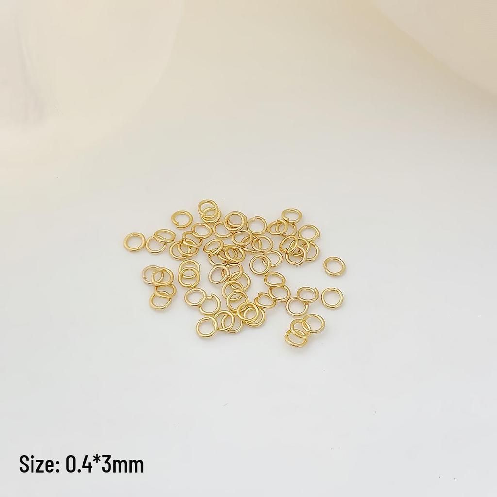 18K Gold Plated Copper Jump Ring - Color Retention, Welded, Closed, Single Loop for DIY Jewelry Accessories