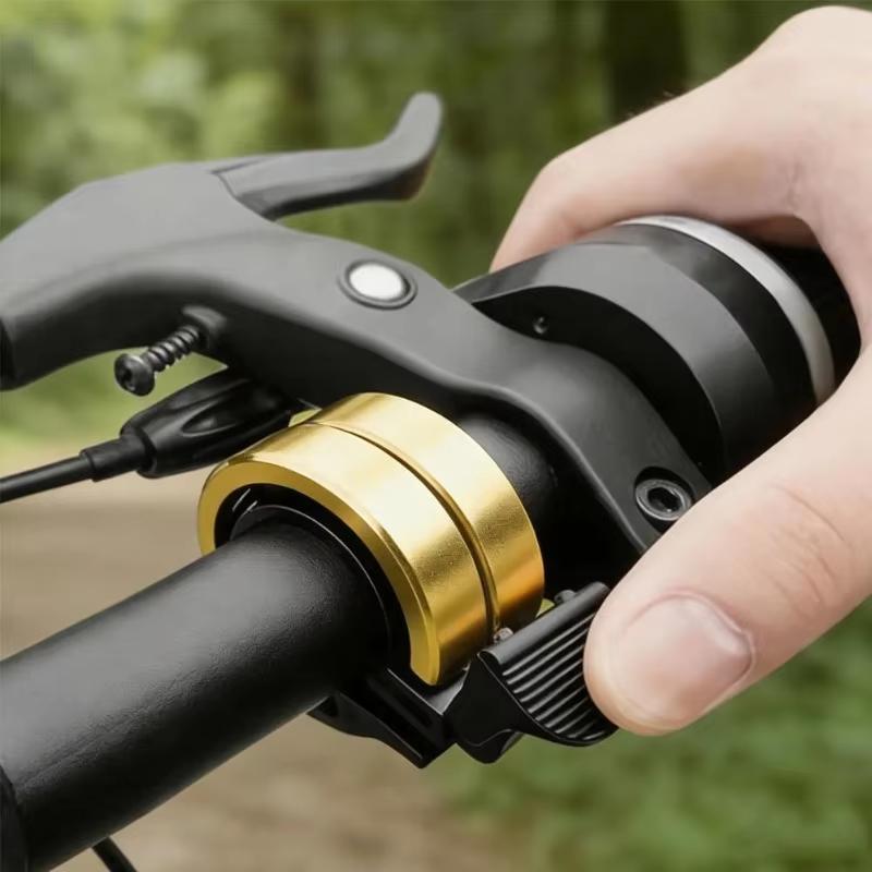 Lightweight Hidden Bicycle Bell Aluminum Alloy Loud Crisp Sound No Extra Burden for Casual Road Cycling Rides