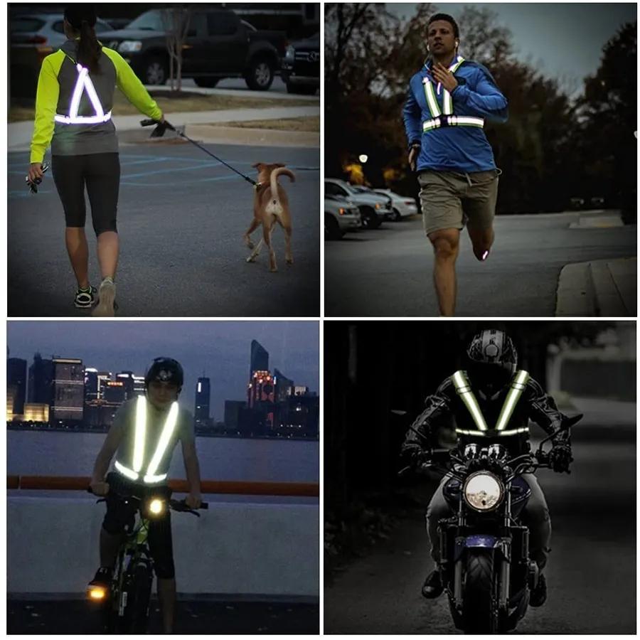 Outdoor Night Walking   Vests Highlight Adjustable Lightweight Reflective Vest Biking  Straps Waterproof Running Gea