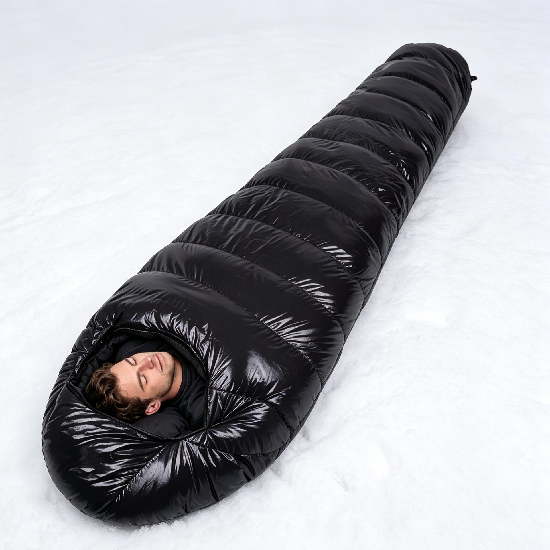 Zipper Connect Sleeping Bag 80x210cm Goose Down Down Insulation Rated For 68°F To -31°F 23°F ~ 68°F